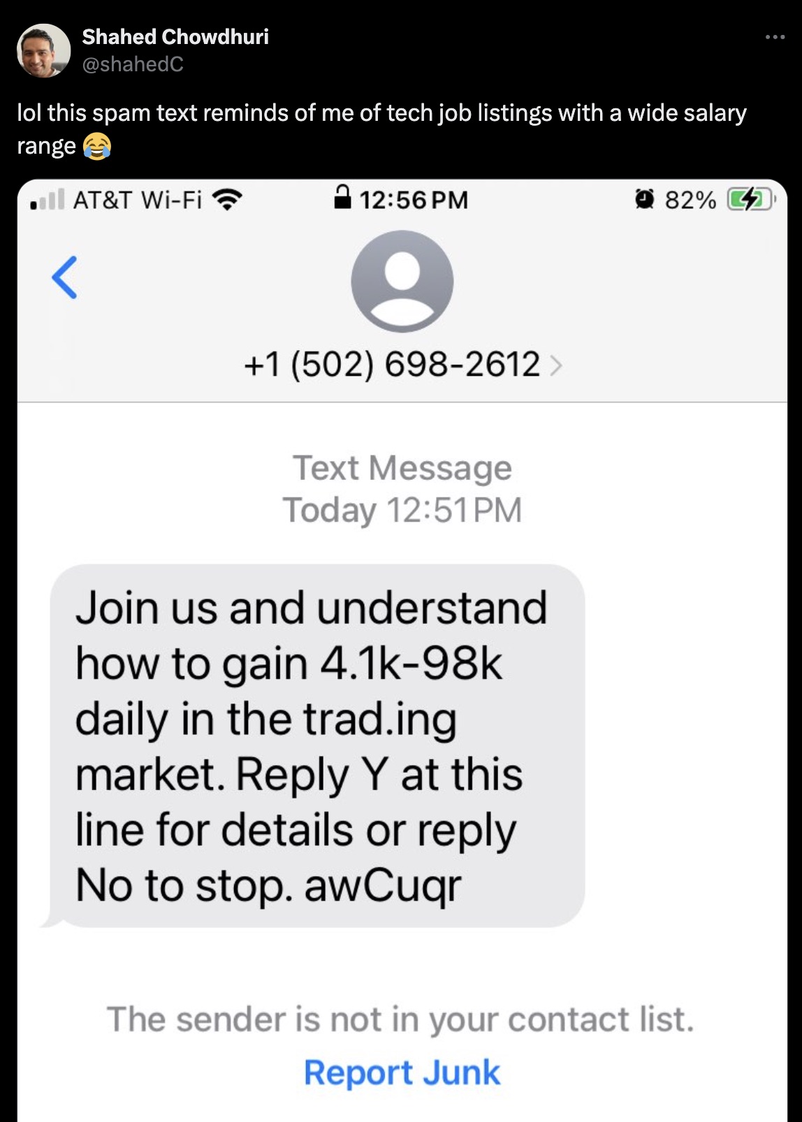 38 Funny and Bizarre Spam Text Messages